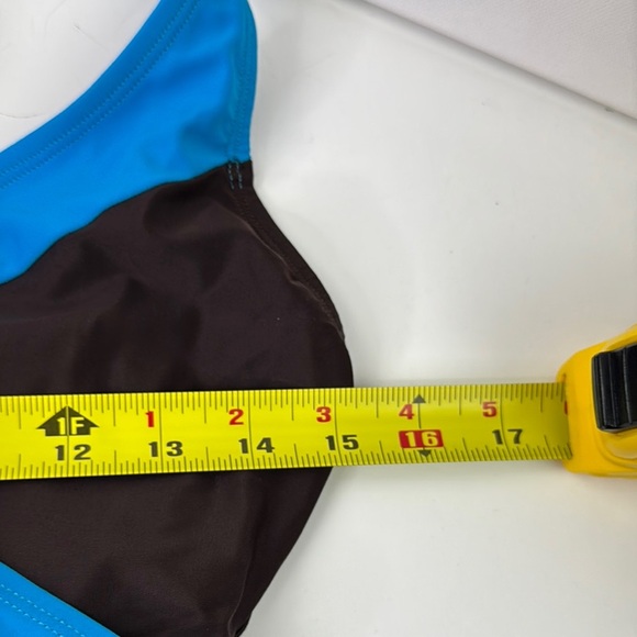 Speedo Women's Brown and Blue One Piece Swimsuit size 12 - Picture 6 of 11